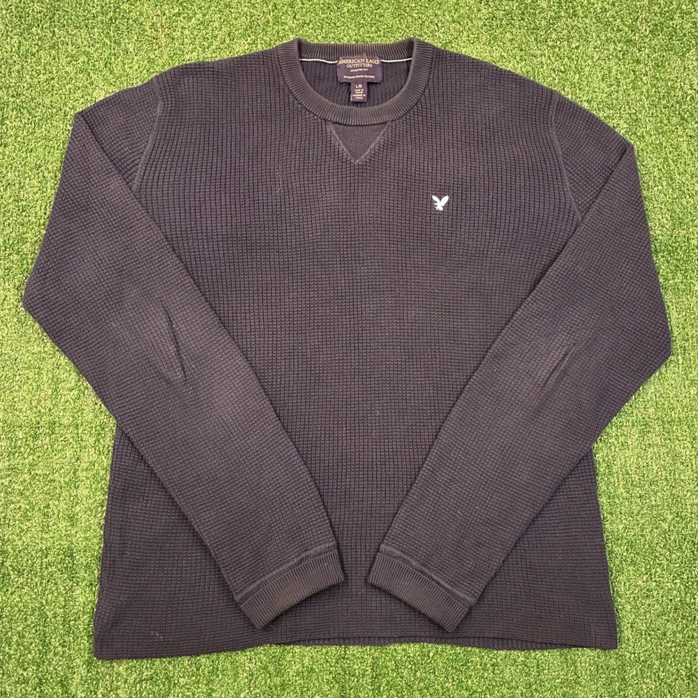 Y2K 2000's American Eagle Waffle Knit Thermal Sweater
